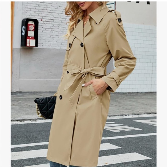 Chic Tan Trench Coat - Picture 2 of 9